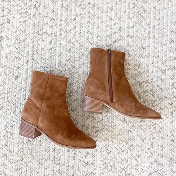 Soludos Fulton Suede Leather Heeled Boots - Picture 1 of 7